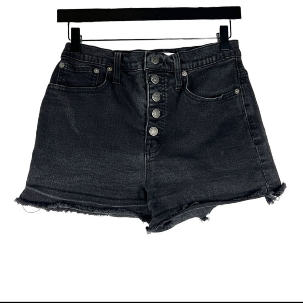 Madewell High Rise Denim Button-Up Shorts